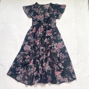 VGT Charlotte Russ Floral Intimates/Sleepwear and Cover-Up M Black